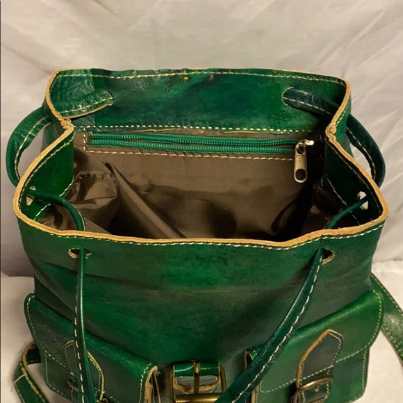 Moroccan Leather Backpack - Picture 7 of 13